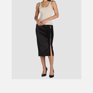 Elegant Black Sequin Pencil Skirt
